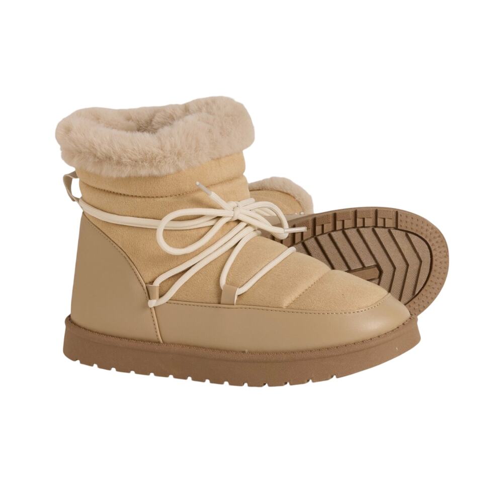 Aspen Women’s Puffy Faux-Shearling Lace Boots Size 9 NEW # box. 622